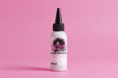 Crown Growth Oil with Barbie Pink Background
